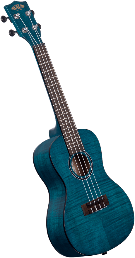 A blue ukelele